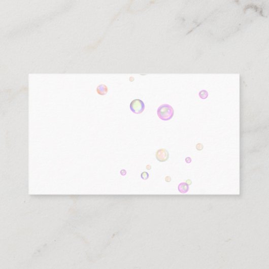 Cute Pink Cartoon Maid House Cleaning Services Visitekaartje (Achterkant)