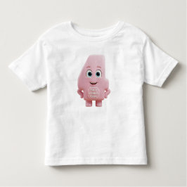 Cute Pink Cartoon Number 4 | "Four Stands Firm" Kinder Shirts