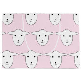 Cute Pink Cartoon Sheep Pattern Large Cadeautasje (Voorkant)