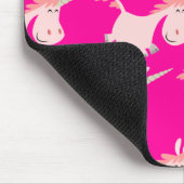 Cute Pink Cartoon Unicorn Herd! mousepad Muismat (Hoek)