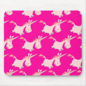 Cute Pink Cartoon Unicorn Herd! mousepad Muismat (Voorkant)