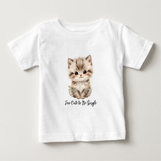 Cute pink cat baby T-Shirt (Voorkant)