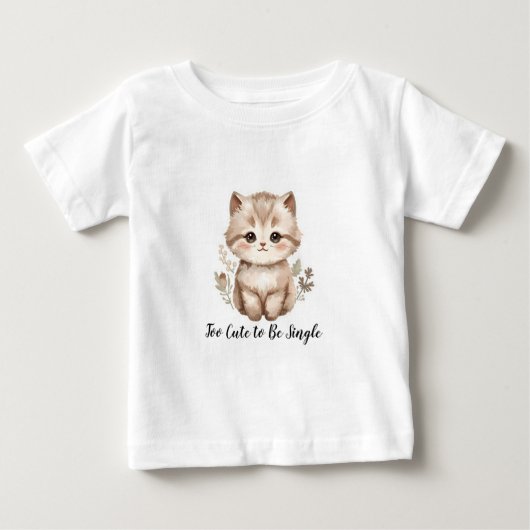Cute pink cat baby T-Shirt (Voorkant)