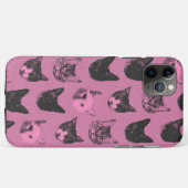 Cute Pink Cat iPhone Case – Soft Aesthetic Vibes (Achterkant (horizontaal))