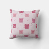 Cute Pink Cat Pattern For Cat Lover Home Decor Kussen (Achterkant)