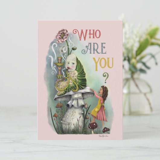 Cute Pink Caterstyle in Alice in Wonderland Art (Staand voorkant)