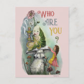 Cute Pink Caterstyle in Alice in Wonderland Art Briefkaart (Voorkant)