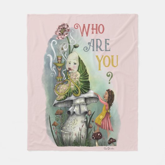 Cute Pink Caterstyle in Alice in Wonderland Art Fleece Deken (Voorkant)