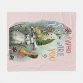 Cute Pink Caterstyle in Alice in Wonderland Art Fleece Deken (Voorkant (Horizontaal))
