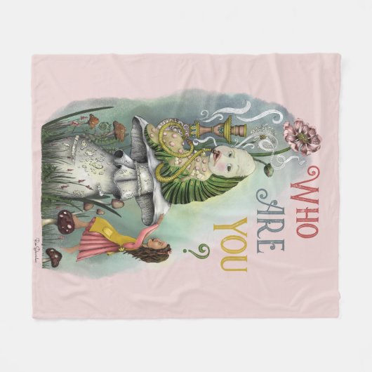 Cute Pink Caterstyle in Alice in Wonderland Art Fleece Deken (Voorkant (Horizontaal))