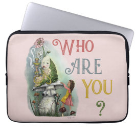 Cute Pink Caterstyle in Alice in Wonderland Art Laptop Sleeve