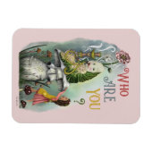 Cute Pink Caterstyle in Alice in Wonderland Art Magneet (Horizontaal)
