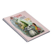 Cute Pink Caterstyle in Alice in Wonderland Art Notitieboek (Rechterzijde)