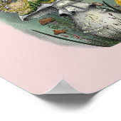 Cute Pink Caterstyle in Alice in Wonderland Art Poster (Hoek)