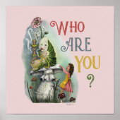 Cute Pink Caterstyle in Alice in Wonderland Art Poster (Voorkant)
