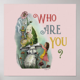 Cute Pink Caterstyle in Alice in Wonderland Art Poster