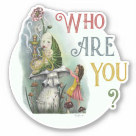 Cute Pink Caterstyle in Alice in Wonderland Art Sticker