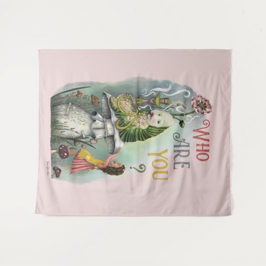 Cute Pink Caterstyle in Alice in Wonderland Art Wandkleed (Voorkant (horizontaal))