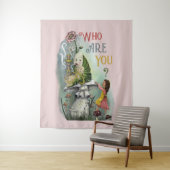 Cute Pink Caterstyle in Alice in Wonderland Art Wandkleed (In situ)