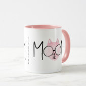 Cute Pink Cat's Mother Mothers Day Personalized Mok (Voorkant rechts)