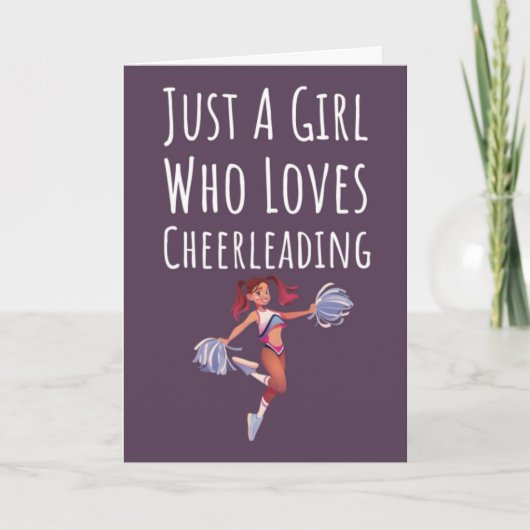 Cute Pink Cheerleading Cards For Baby Girls Kids Kaart (Voorkant)