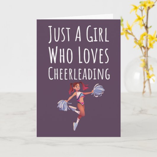 Cute Pink Cheerleading Cards For Baby Girls Kids Kaart (Gele Bloem)