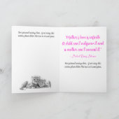 Cute Pink Cheetah Cuba Fabulous Niece Moederdag Kaart (Binnen)