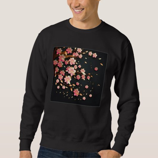 Cute Pink Cherry Blossom Illustration Flowers Mini Trui (Voorkant)