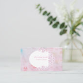 Cute Pink Cherryblossoms Flower Floral Spring Visitekaartje (Staand voorkant)