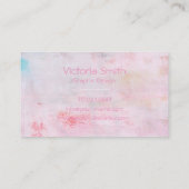 Cute Pink Cherryblossoms Flower Floral Spring Visitekaartje (Achterkant)