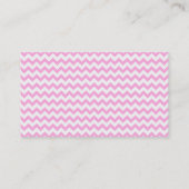 Cute Pink Chevron Visitekaartje (Achterkant)