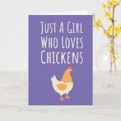 Cute Pink Chicken Cards For Girls Farm Animals Kid Kaart (Gele Bloem)