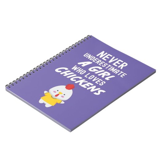 Cute Pink Chicken Gifts For Baby Girls Kids Lover  Notitieboek (Linkerzijde)