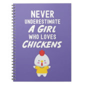 Cute Pink Chicken Gifts For Baby Girls Kids Lover  Notitieboek (Voorkant)