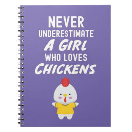 Cute Pink Chicken Gifts For Baby Girls Kids Lover  Notitieboek