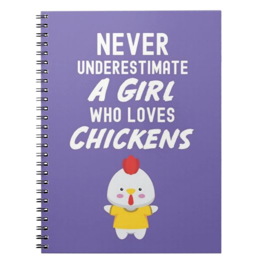 Cute Pink Chicken Gifts For Baby Girls Kids Lover  Notitieboek (Voorkant)
