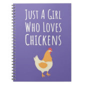 Cute Pink Chicken Gifts For Girls Farm Animals Kid Notitieboek (Voorkant)