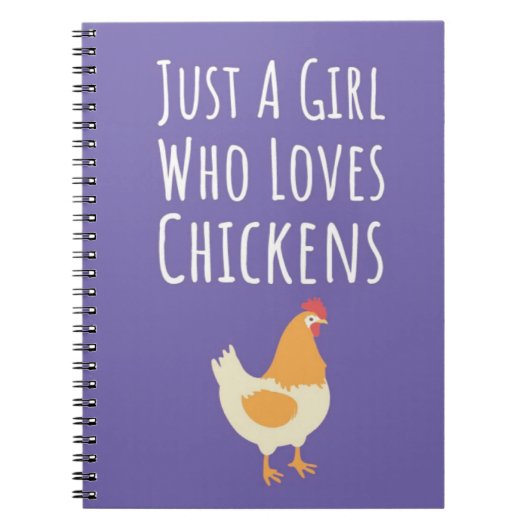 Cute Pink Chicken Gifts For Girls Farm Animals Kid Notitieboek (Voorkant)