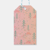 Cute Pink Christmas Cadeaulabel (Voorkant)