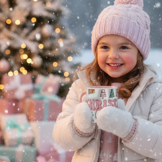 Cute Pink Christmas Cheer Mug Mok