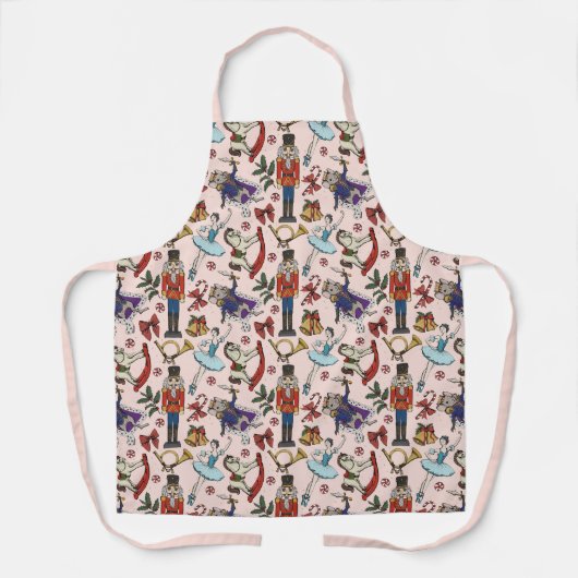 Cute Pink Christmas Nutcracker Ballet Pattern Schort (Voorkant)