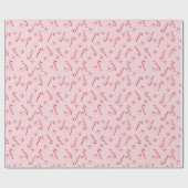 Cute Pink Christmas pattern - Candy Cane- Seamless Cadeaupapier (Vlak)