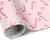 Cute Pink Christmas pattern - Candy Cane- Seamless Cadeaupapier (Rol Hoek)