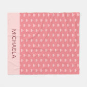 Cute Pink Circus Tent Personalized Fleece Deken (Voorkant (Horizontaal))
