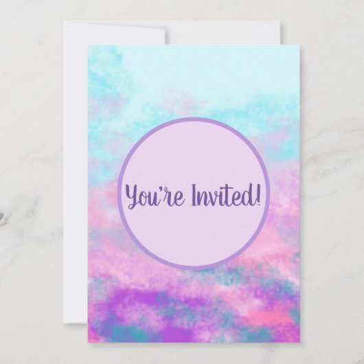 Cute Pink Clouds Monogram Kaart (Voorkant)