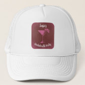 Cute Pink Cocktail Celebration Trucker Pet (Voorkant)