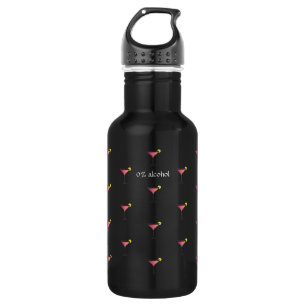 Cute Pink Cocktail Patroon Custom Text Black Waterfles