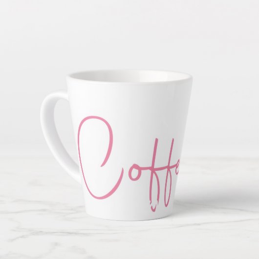 Cute Pink Coffee Mug Latte Mok (Linkerhoek)