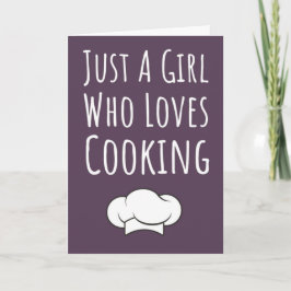 Cute Pink Cooking Cards For Baby Girls Cook Chef Kaart