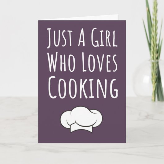 Cute Pink Cooking Cards For Baby Girls Cook Chef Kaart (Voorkant)